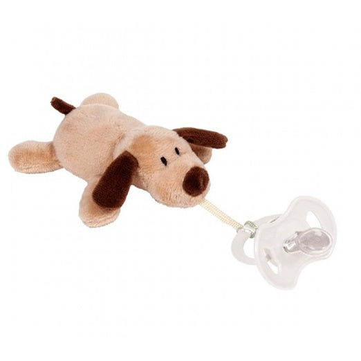 Prendedor de Chupeta Pelúcia Cachorrinho