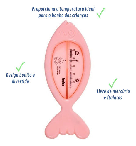Termometro De Banho Peixe Para Bebê Rosa Temperatura Da Agua