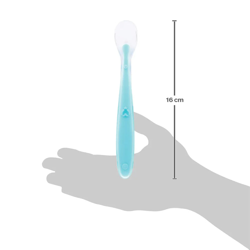 Colher Anatômica em Silicone - Azul